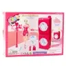 Doll Laundry Set Washing Machine Dryer Hanger Basket Pink