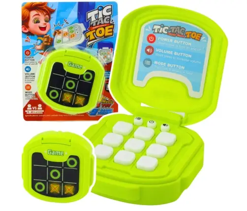 Tic Tac Toe Electronic Game 9 Modes Green