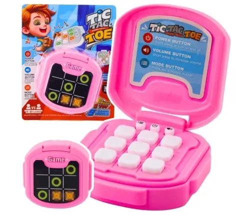 Tic Tac Toe Electronic Game 9 Modes Pink