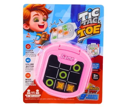 Tic Tac Toe Electronic Game 9 Modes Pink