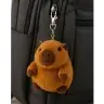 Plush Capybara with a Wiggle Tail Keychain 9 x 8 cm