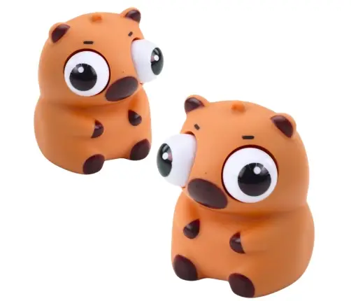 Capybara Anti-Stress Squishy with Bubble Pop-Up Eyes Brown 8.5 cm