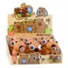 Capybara Anti-Stress Squishy with Bubble Pop-Up Eyes Brown 8.5 cm