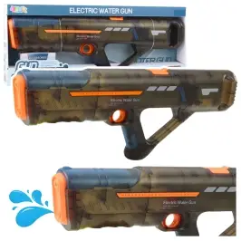 Electric Water Gun Rifle Rechargeable Transparent Black 55 cm