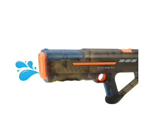 Electric Water Gun Rifle Rechargeable Transparent Black 55 cm