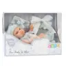 Baby Doll, Gray Outfit, Hat, Bib, 18 cm