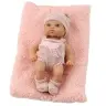 Baby Doll with Blanket, White and Pink Clothes, Hat, 18 cm