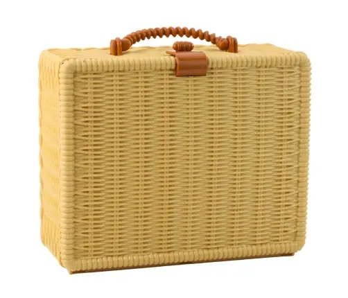 Tea Set in a Basket Cups Plates Sweets 23 pcs.