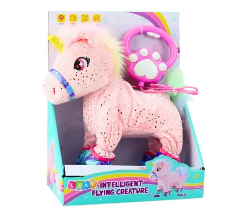 Unicorn on a Leash Interactive Recording Function Moves Pink