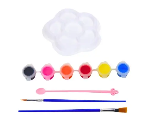 Creative Set Bowl For Painting Paints Brushes DIY 6 pcs.