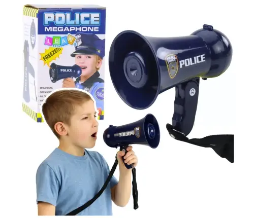 Interactive Police Megaphone Police Siren Sounds Lanyard