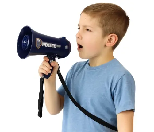 Interactive Police Megaphone Police Siren Sounds Lanyard