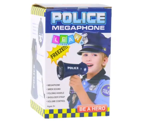 Interactive Police Megaphone Police Siren Sounds Lanyard