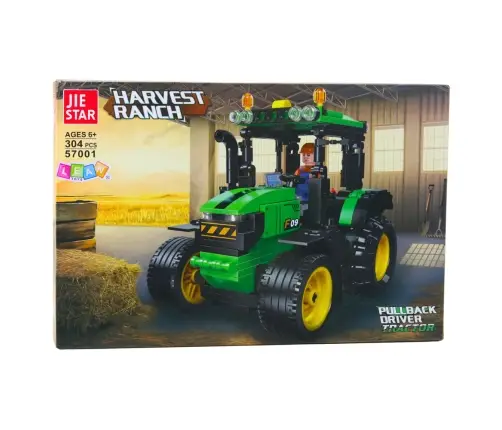 Construction Blocks Farm Tractor Agricultural Green 304 pcs.