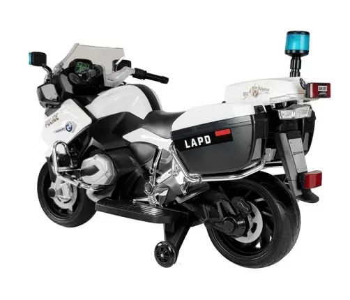 Bērnu elektriskais motocikls BMW Police Motorcycle White