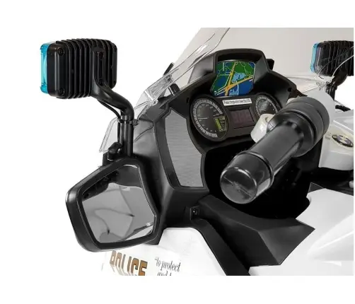 Bērnu elektriskais motocikls BMW Police Motorcycle White