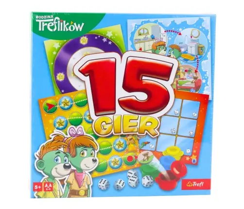 Board Game: 15 Games The Treflik Family Trefl 02823