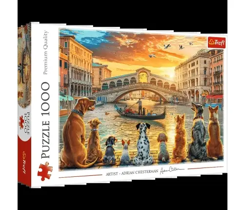 Puzzle - 1000 - Puppies in Venice - Trefl 10944