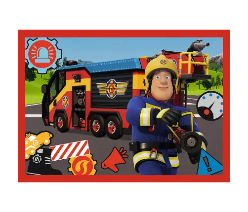 4-in-1 Puzzle - Adventures of Fireman Sam Trefl 34632 4-in-1 Puzzle - Adventures of Fireman Sam Trefl 34632