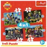 4-in-1 Puzzle - Adventures of Fireman Sam Trefl 34632 4-in-1 Puzzle - Adventures of Fireman Sam Trefl 34632