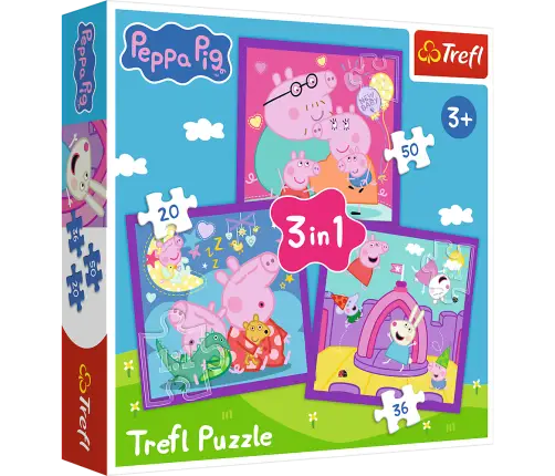 Puzzle - 3 in 1 - Peppa Pig's Habits Trefl 34893