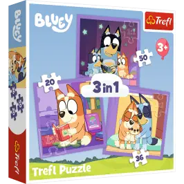 3-in-1 Puzzle - Meet Bluey Trefl 34895 3-in-1 Puzzle - Meet Bluey Trefl 34895