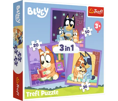 3-in-1 Puzzle - Meet Bluey Trefl 34895