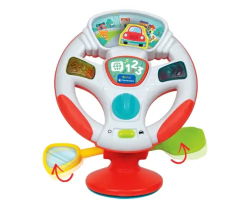 Interactive Talking Electronic Steering Wheel Polish and German Language Clementoni 17533