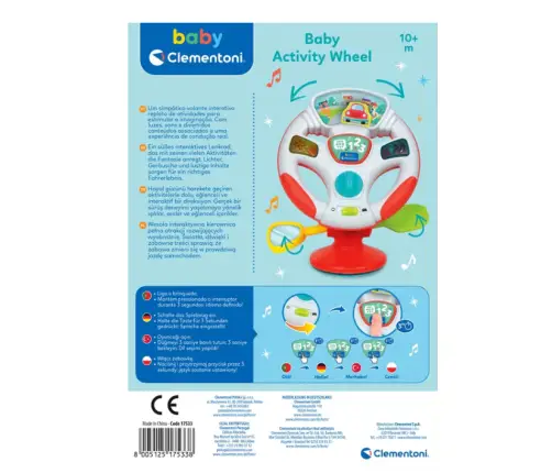 Interactive Talking Electronic Steering Wheel Polish and German Language Clementoni 17533