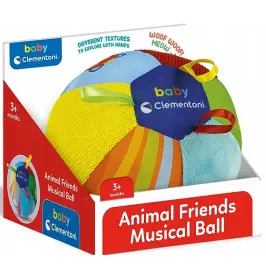 Soft Musical Ball with Animals Clementoni 17475