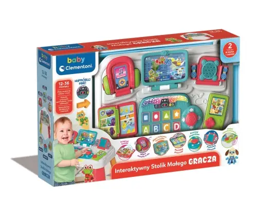 Interactive Little Gamer Desk Puppies, Sounds & Lights Polish Language Clementoni 50385