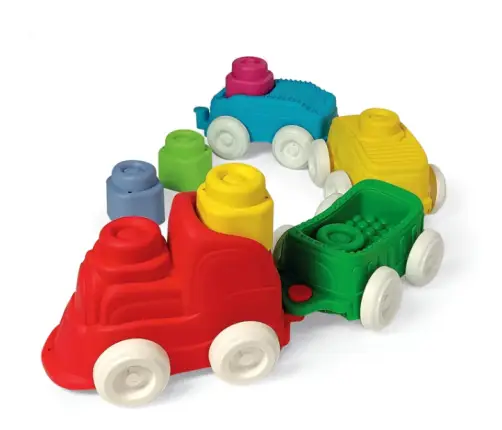 Clemmy Sensory Color Train Locomotive, Wagons & Soft Blocks Clementoni 17961 Clemmy Sensory Color Train Locomotive, Wagons & Soft Blocks Clementoni 17961