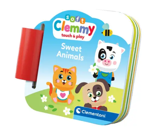 Clemmy Sweet Animals Kitten, Puppy & Cow Blocks & Booklet Clementoni 17849 Clemmy Sweet Animals Kitten, Puppy & Cow Blocks & Booklet Clementoni 17849