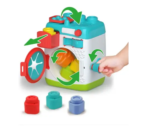 Clemmy Sensory Washing Machine & Block Sorter Clementoni 17582 Clemmy Sensory Washing Machine & Block Sorter Clementoni 17582