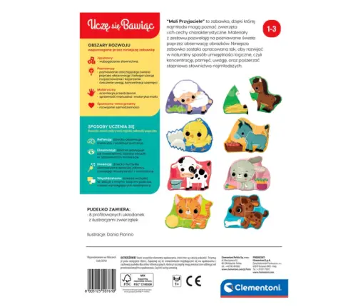 Puzzle Little Animal Friends Farm Polish Language Clementoni 50761
