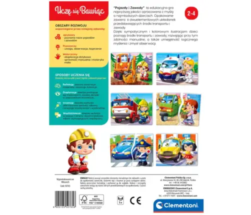 Educational Game Vehicles and Professions Polish Language Clementoni 50765 Educational Game Vehicles and Professions Polish Language Clementoni 50765
