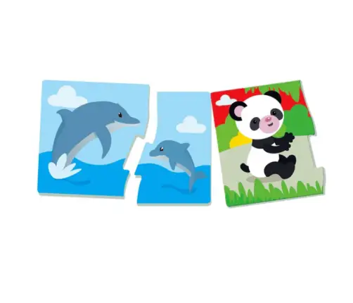 Educational Game Puzzle: Mummies and Babies Animals Play and Learn Polish Language Clementoni 50763