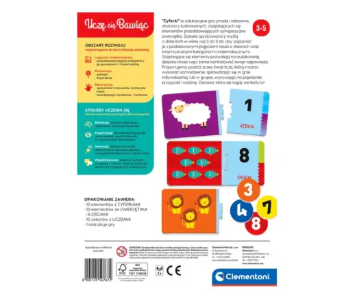 Educational Game Numbers Mathematics Learn & Have Fun Polish Language Clementoni 50767