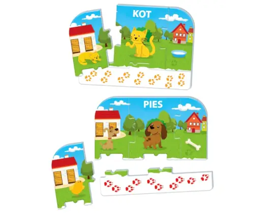 Educational Game Farm Animals Play and Learn Polish Language Clementoni 50768