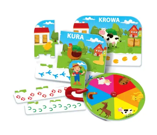Educational Game Farm Animals Play and Learn Polish Language Clementoni 50768
