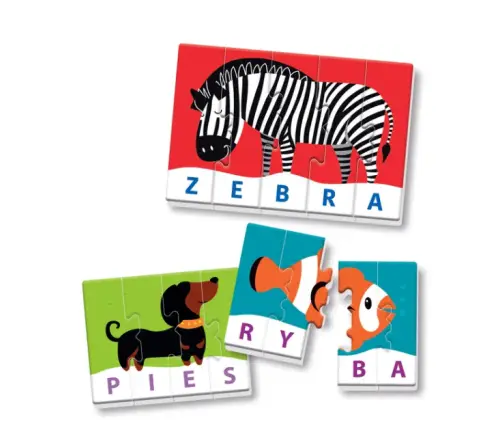 Educational Game Puzzle: My First Words Play and Learn Polish Language Clementoni 50770