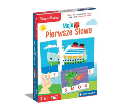 Educational Game Puzzle: My First Words Play and Learn Polish Language Clementoni 50770