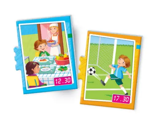 Educational Game Puzzle: What Time Is It? Clock Play and Learn Polish Language Clementoni 50771