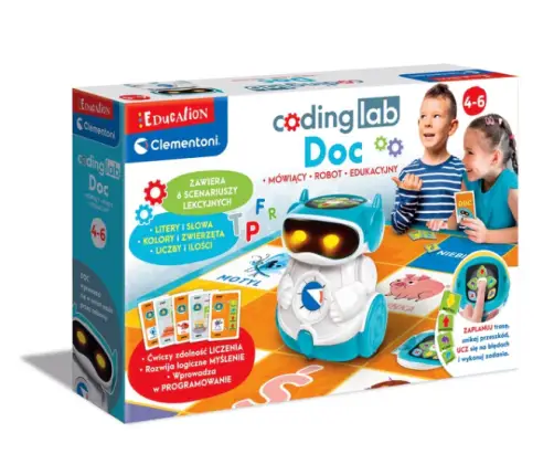 DOC Educational Robot for Kids Polish Language Clementoni 50730