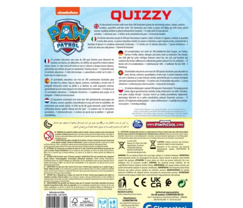 Interactive Quiz Paw Patrol Nickelodeon Clementoni 16334