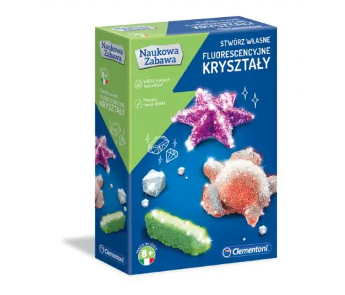Science & Play Fluorescent Crystals Set Polish Language Clementoni 60584