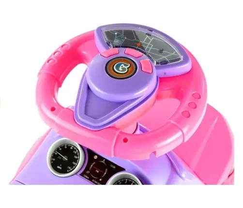 614W Toddlers Ride On Push Along with Parent Handle - Pink