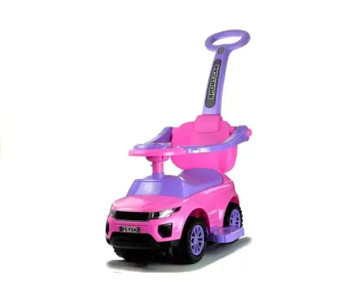 614W Toddlers Ride On Push Along with Parent Handle - Pink