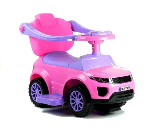 614W Toddlers Ride On Push Along with Parent Handle - Pink