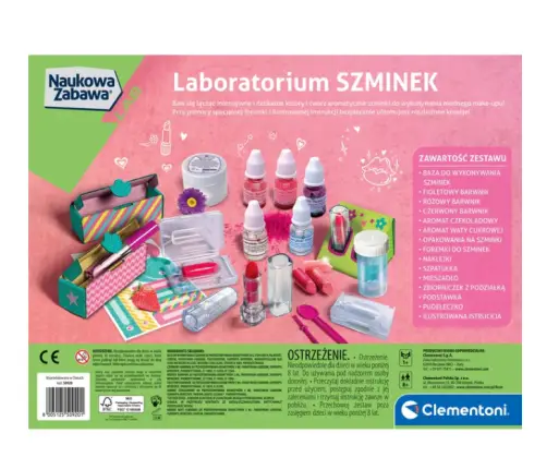 Science & Play Lipstick & Lip Gloss Laboratory Set Polish Language Clementoni 50920